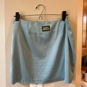 Daily Drill Silk Mini Skirt